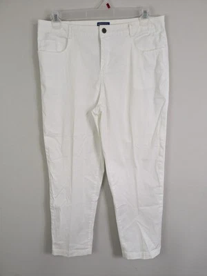 Calça Pendleton Feminina 14 Algodão Branco Casual Elástica - Imagem 1 de 4