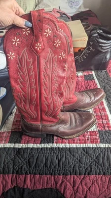 Ariat Cowgirl Cowboy Boots Western 8 B Knee High GORGEOUS - Image 1 of 4