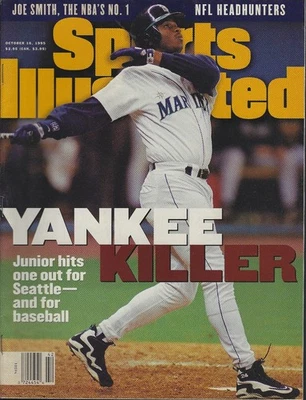1995 年 10 月体育画报 - Ken Griffey Jr. 西雅图水手队名人堂季后赛 — 第 1/3 张图片