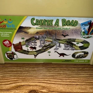 Dinosaur World Race Track Set Road-Building Adventure Set w/ Toy Cars & Figures - Picture 1 of 10
