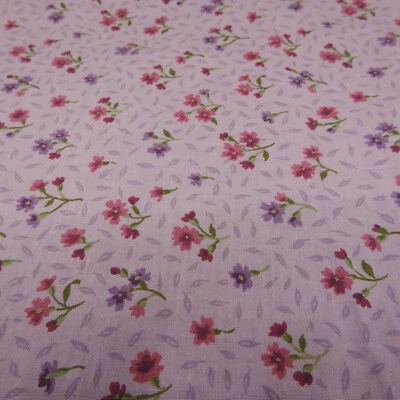 Floral Lavender Concord Fabrics 34" x 44" Cotton Lilac Purple Quilts Crafts - Image 1 of 4
