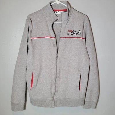 Chaqueta Fila Para Hombre Pequeña Gris Polar Cremallera Completa Sudadera Rara Años 2000 De Colección Foto 1 de 3