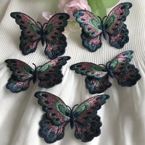 3pcs Butterfly Appliques Embroidery Patches Sew on Sewing Clothing Jacket Crafts - Picture 1 of 19
