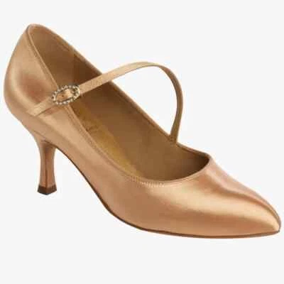Supadance 1004 2"/2.5" Flare Flesh Women's Ballroom Standard Dance Shoes - Image 1 of 3