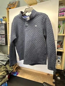 Avalanche Outdoor Supply 1/4 Snap Button Pullover Sweater L LARGE BLUE - Picture 1 of 3