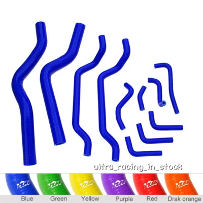 Blue For 90-94 MITSUBISHI ECLIPSE DSM 4G63T 1G Coolant Silicone Radiator Hoses - Image 1 of 3