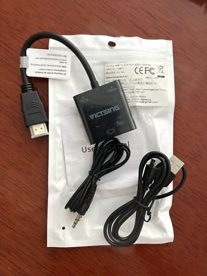 VICTSING HDMI TO VGA VC34BVT W/ AUDIO ADAPTER - Image 1 of 2