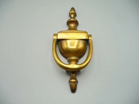 Vintage Small Brass Door Knocker Georgian Style 1980s Cover