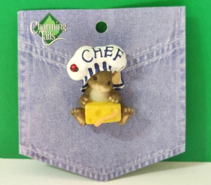 Charming Tails MACKENZIE CHEF WITH BLOCK OF CHEESE Lapel Pin - Picture 1 of 4