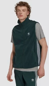 Adidas Originals Adicolor Three Stripe Vest In Green UK Men's Small Brand New - Picture 1 of 4