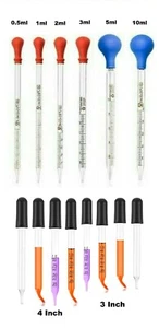 14 Pcs Assorted Kit of Essential Oils Medicine Art Eye Glass Graduated Dropper - Picture 1 of 4