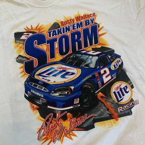 Vintage Rusty Wallace Nascar Racing Unisex T-Shirt S-3XL Cover