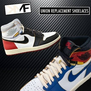 KMF FLAT STYLE AJ1 UNION REPLACEMENT SHOELACES PREMIUM LACES FOR MENS JORDAN 1  - Picture 1 of 14