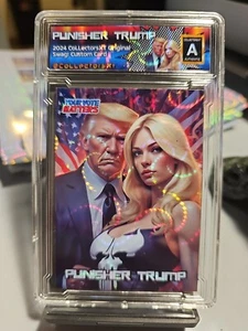 President Donald J.  Punisher Trump USA Press Secretary Atomic Refractor Card - Picture 1 of 2
