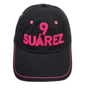 MLS Inter Miami Luis Suárez #9 Profesional Club de Fútbol Rosa Negro Gorra Gorra - Imagen 1 de 4
