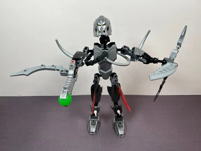 Lego Bionicle Hero Factory Grey Black Custom Figure MOC My Own Creation #1 - Image 1 of 4
