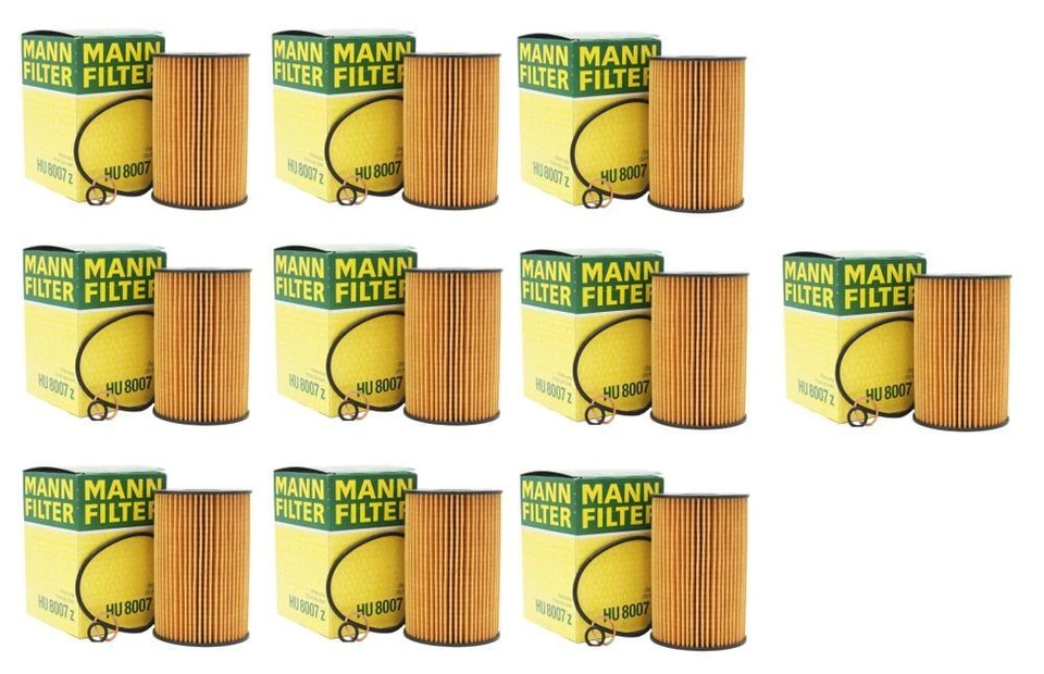 Mann 10 件套发动机机油过滤器 HU8007z 适用于宝马 F01 F02 F06 F07 F10 F13 F15 — 第 1/1 张图片