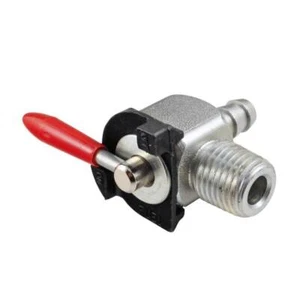 1/4" NPT Motorcycle Petcock Fuel Line Gas Shutoff Ball Valve 90 Degree Outlet - Picture 1 of 6