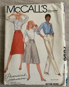 FALDA, PANTALONES Y CULOTTES VINTAGE MCCALLS #7856 patrón Misses talla 20 cintura 34 - Imagen 1 de 2