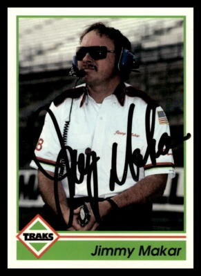 Jimmy Makar 1992 Traks #50 Joe Gibbs Racing IP Auto Card - Image 1 of 2