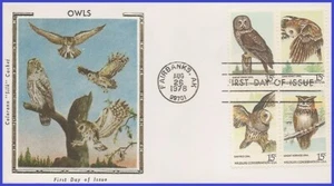 USA4 #1760-63 U/A COLORANO SILK FDC BL4 Gufi americani - Foto 1 di 1
