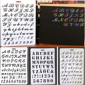 Alphabet Stencil A-Z Uppercase Letters Numbers Lettering Reusable Crafts Art - Picture 1 of 12