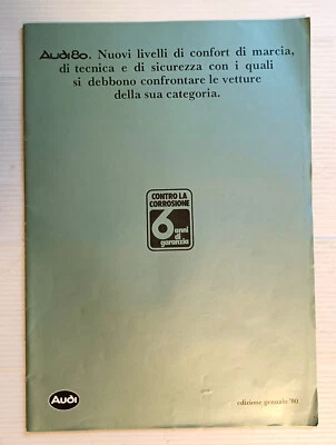 2 DEPLIANT BROCHURE AUDI 80 Gennaio 1980  DATI TECNICI ITALIANO PAGINE 26 + 4 - Immagine 1 di 4