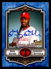 2009 Upper Deck A Piece of History Rookie Blue Greg Golson Auto /99 #119