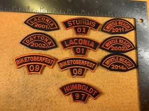 T7-24 MOTORCYCLE PATCH - LOT OF 10 - MIXED BIKE WEEKS - Picture 1 of 2