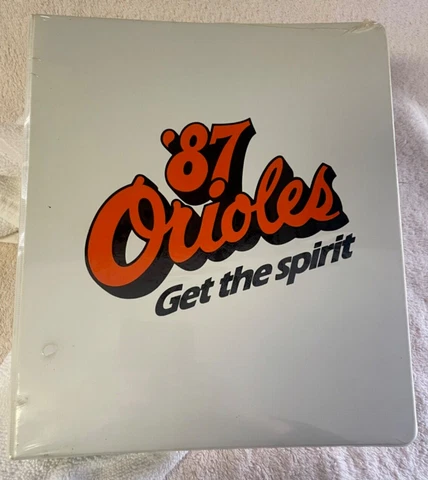 VINTAGE 1987 BALTIMORE ORIOLES 3 RING BINDER - NEW - SEALED IN CELLO Cover