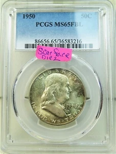 1950 Franklin halber Dollar PCGS MS65FBL *Schal die 2* BR - Bild 1 von 4