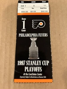 1997 STANLEY CUP PLAYOFFS PHILADELPHIA FLYERS GAME 1 NHL HOCKEY TICKET - Picture 1 of 2