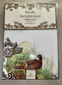 Spode WOODLAND Pheasant Thanksgiving TABLECLOTH 70” Round NWT - Picture 1 of 5