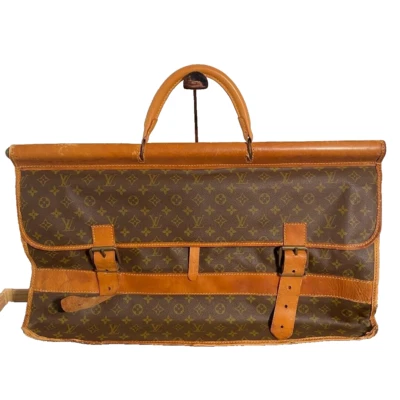 Authentic Vintage LOUIS VUITTON Sac Chass Boston Bag Travel Bag Monogram Brown - Image 1 of 4
