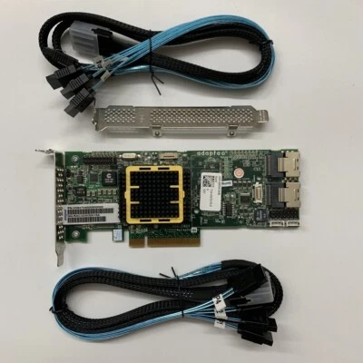 ADAPTEC ASR-5805 512MB 8 Port PCIe SAS/SATA RAID Controller+2PCS SATA 8087 cable - Image 1 of 2