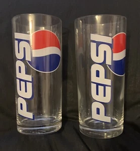 Pepsi Glas groß 80er Jahre Retro! NEU X2 - Bild 1 von 1