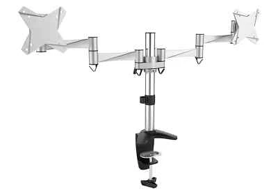 RICOO Tischhalterung Monitor Halterung 2 Monitore Bildschirmhalterung Ständer - Bild 1 von 4