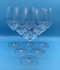 Vaso JULIANNA WINE - CINTA ROSA cortada a mano con cristales SWAROVSKI aplicados a mano - Imagen 1 de 6