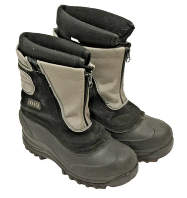 Itasca ботинки молодежный размер 7 черный и серый снег зима погода изолированный водонепроницаемый - Изображение 1 из 4