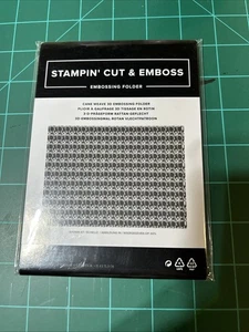 Stampin' Up! 3D embossing folder -Cane Weave - retired New - Picture 1 of 1