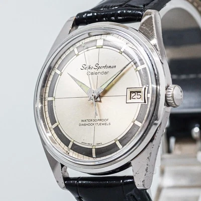 ** Exc + 5 ** винтажный 1965 SEIKO Sportsman календарь 6602-9981 ручной завод Дата мужской - Изображение 1 из 4