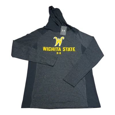 Under Armour Wichita State Shockers Hoodie Mens S Gray Lightweight Pullover NWT - Image 1 of 4