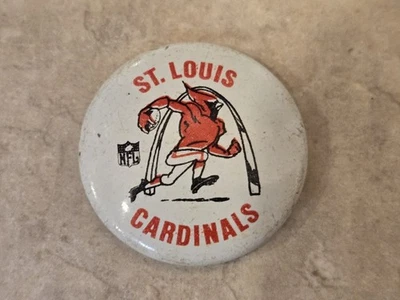 复古 1 英寸圆形 1960 年代圣路易斯红雀队美式橄榄球徽章 AFL NFL LAR LU LINE — 第 1/3 张图片