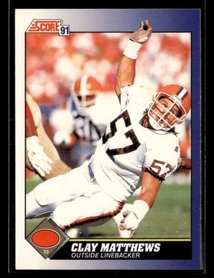 1991 Score Clay Matthews #19 - Image 1 of 2