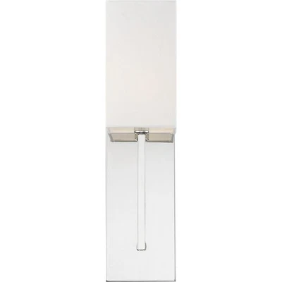 Nuvo Lighting 60/6693 Vesey Wall Sconce Polished Nickel and White Fabric - Image 1 of 4