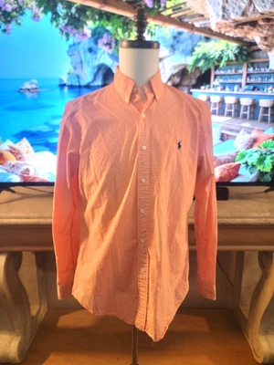 Ralph Lauren M средний длинным рукавом на пуговицах 100% хлопок, отличный узор! - Изображение 1 из 4