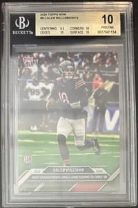 Tarjeta de novato 2024 Topps Now Caleb Williams #9/6573 Chicago Bears BGS impecable 10 - Imagen 1 de 2