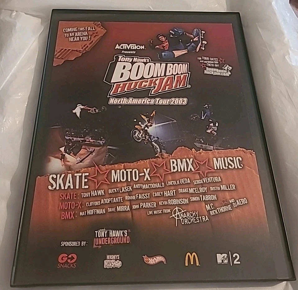 Tony Hawk's Boom Boom Huck Jam Video Game Print Ad 2003 Framed 8.5X11  - Image 1 of 1