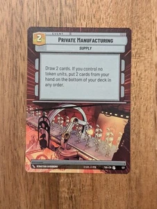 Star Wars Unlimited TCG - SWU - Private Manufacturing Hyperspace - NM Cond - Picture 1 of 1