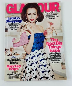July 2013 Glamour Magazine, Lily Collins, New Hollywood Girl Pack Cover - Picture 1 of 6